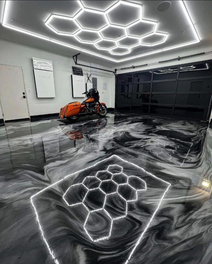 Luxury Metallic Garage — Metallic Epoxy epoxy floor in Chicago, IL