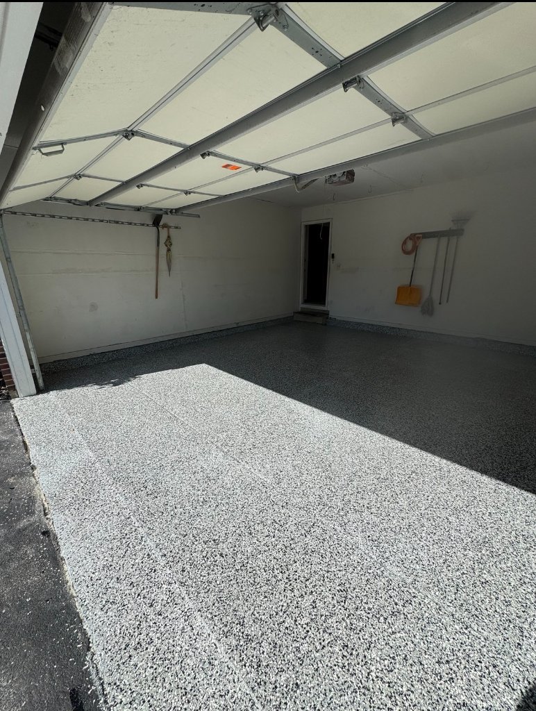 Garage Flake Finish — Flake System epoxy floor in Chicagoland