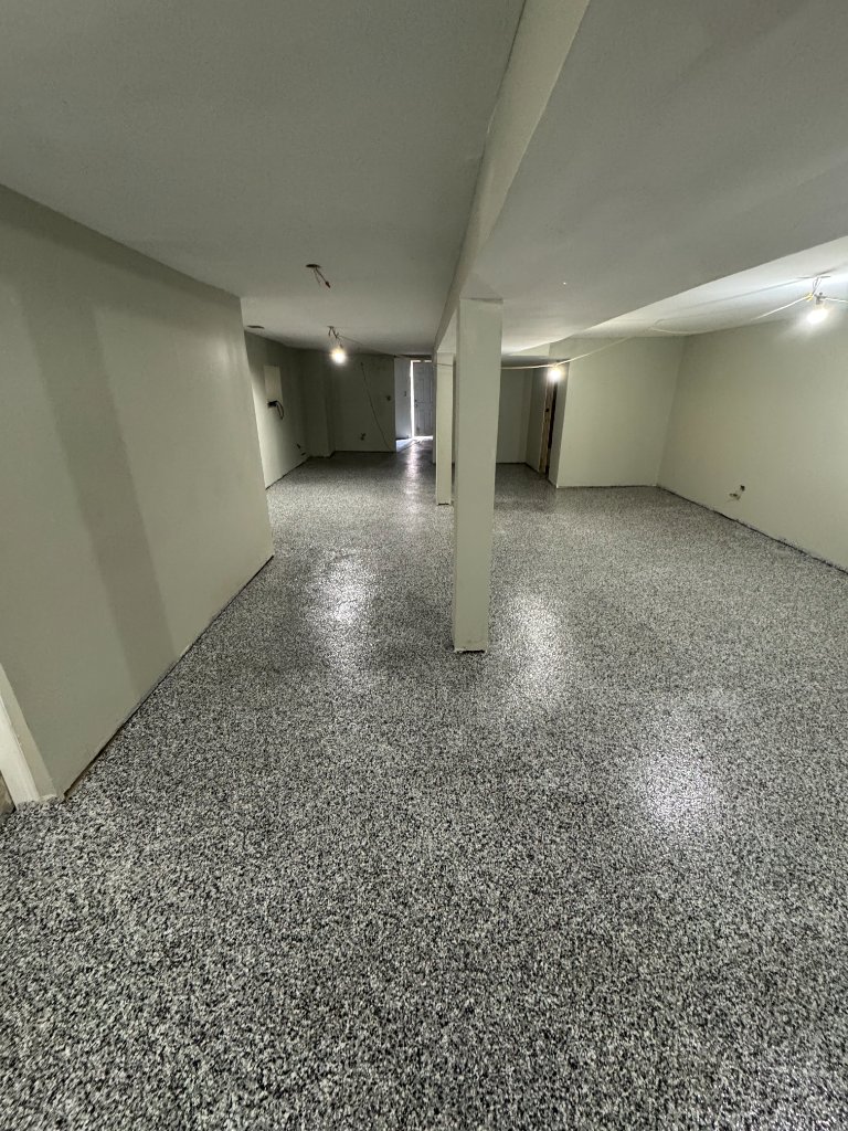Basement Epoxy Flooring Installation