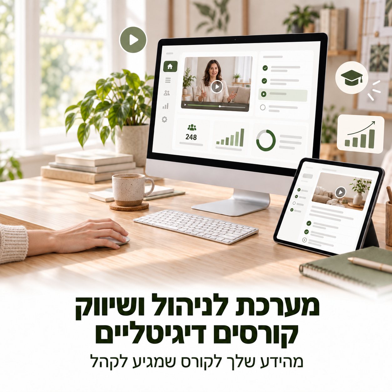 ניהול ושיווק קורסים דיגיטליים