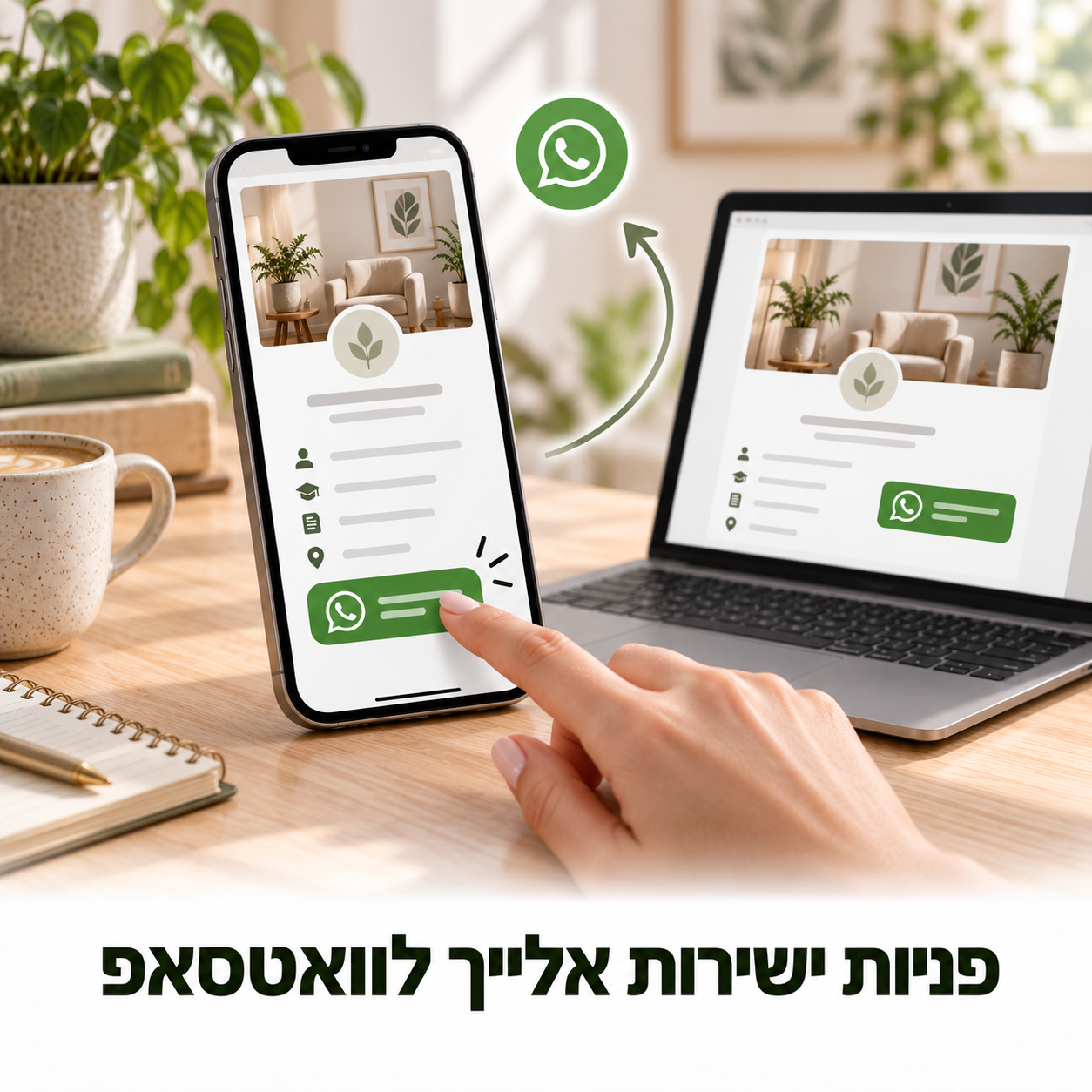 פניות ישירות אלייך לוואטסאפ