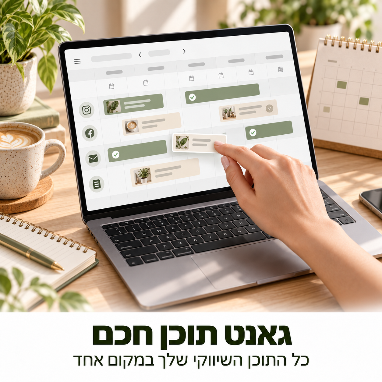 גאנט תוכן חכם