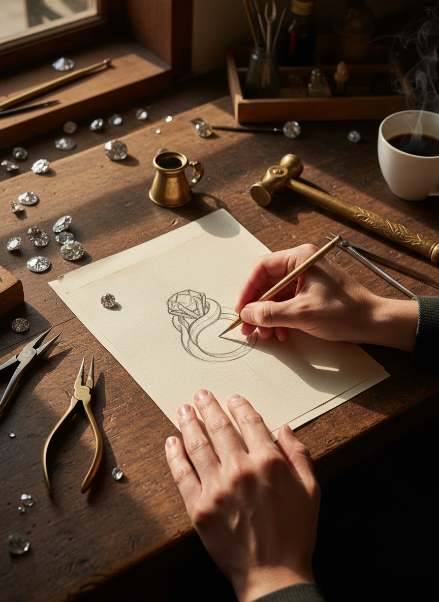 Custom jewellery design process