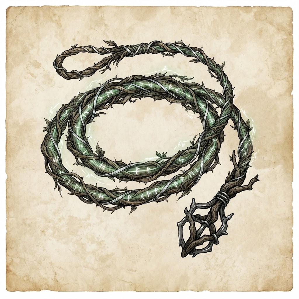 Bramble-Bound Tether of the Abyssal Grove