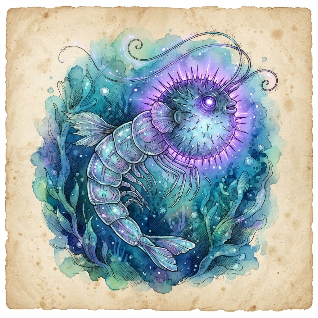 Luminescent Spined-Prawn