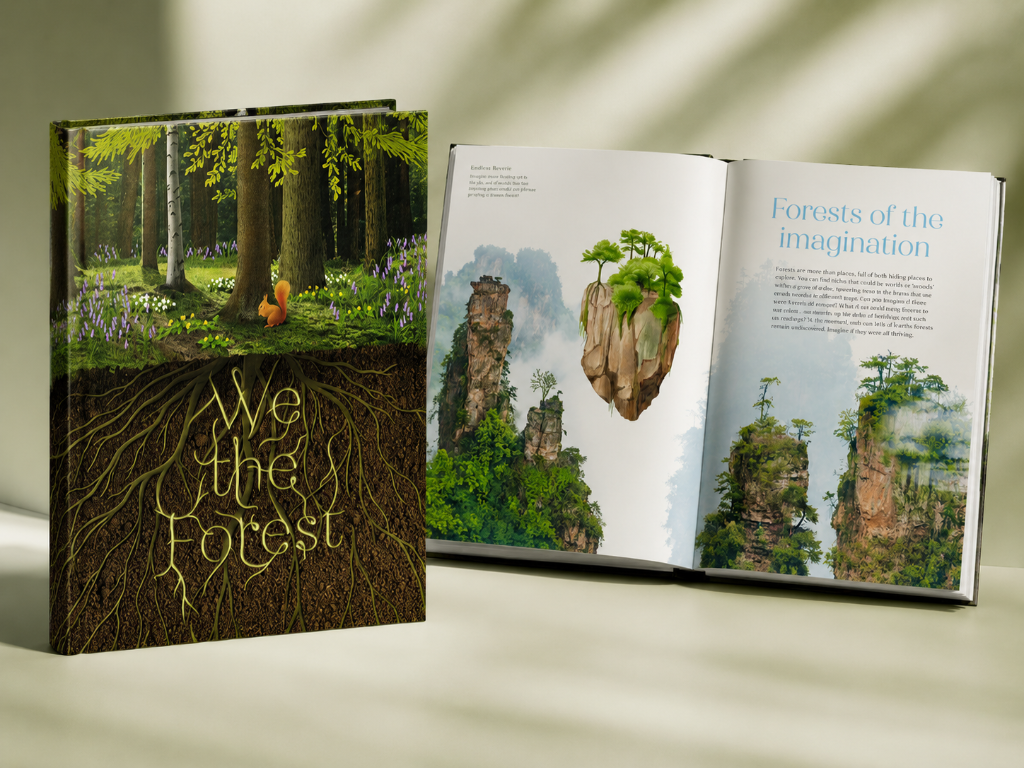 We the Forest book cover and interior spread