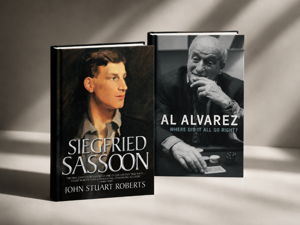Siegfried Sassoon and Al Alvarez book covers