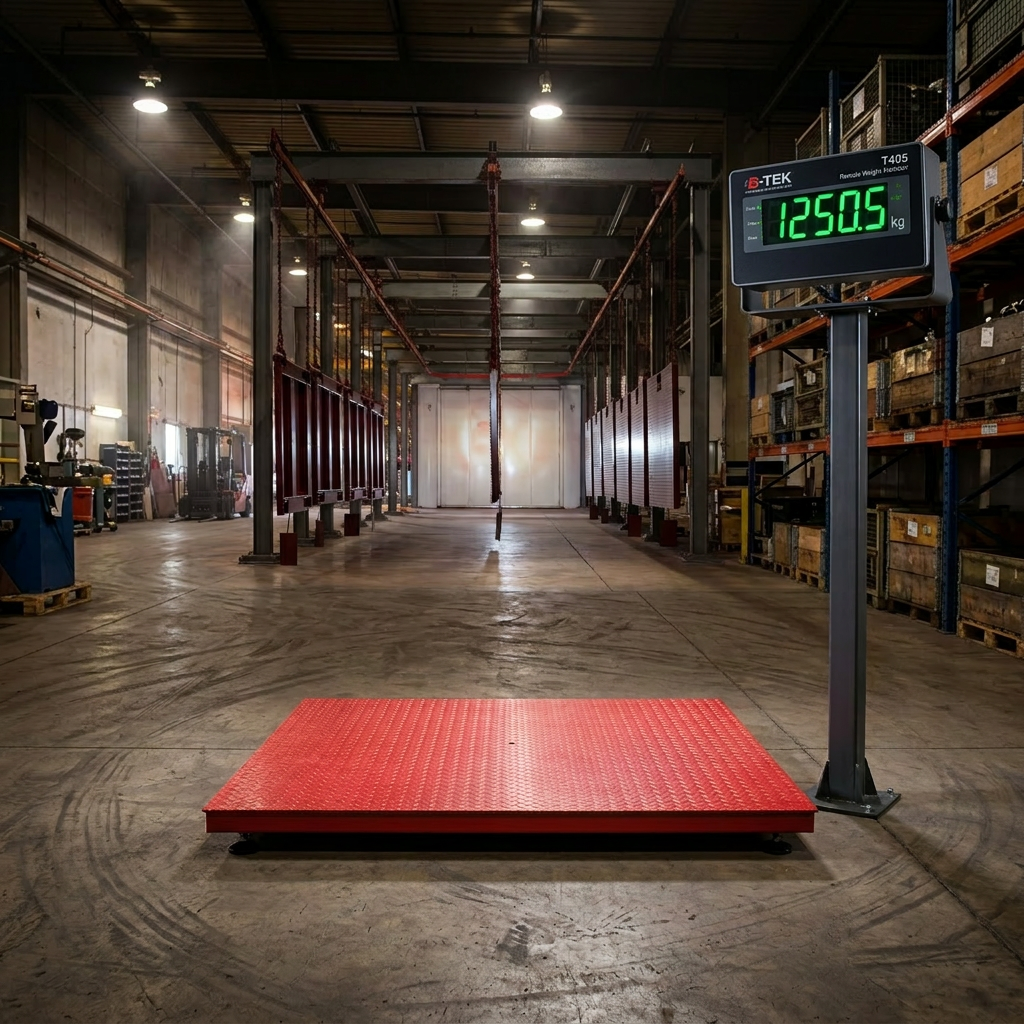 Industrial platform floor scale