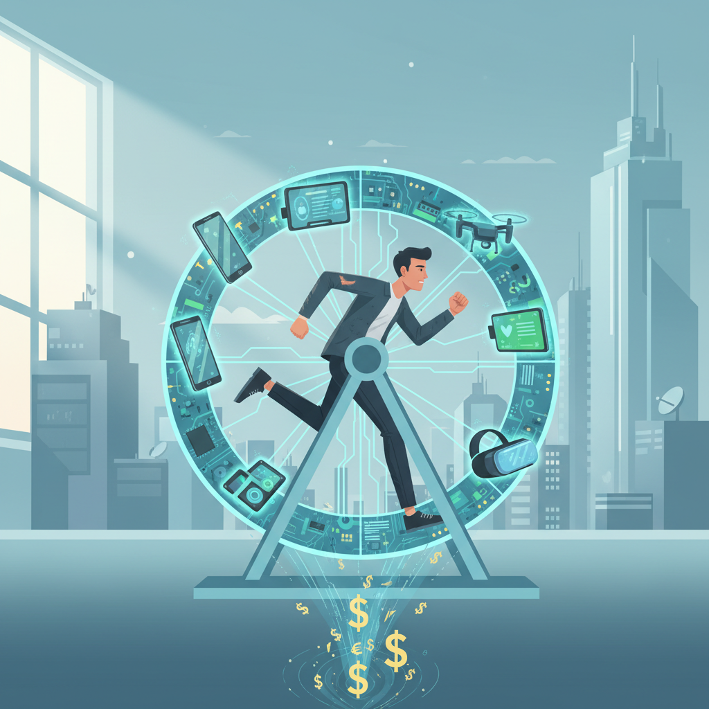 Illustration for "Breaking the Cycle: The High Cost of Staying Current"
