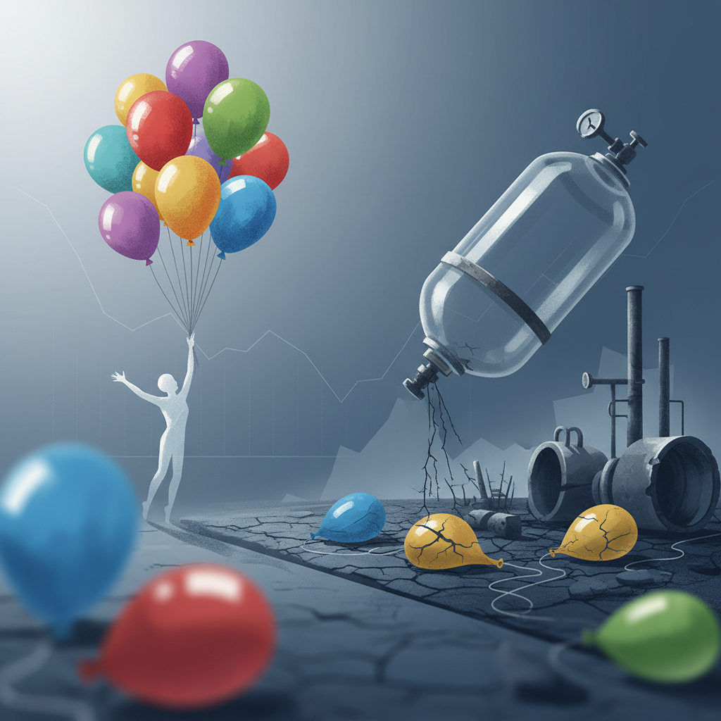 Illustration for "Beyond the Balloon: The Looming Crisis of Helium Depletion"