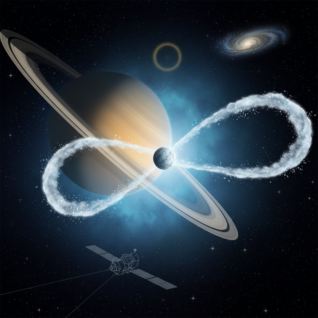 Illustration for "The Plumes of Enceladus: A Salty Crucible for Extraterrestrial Life"