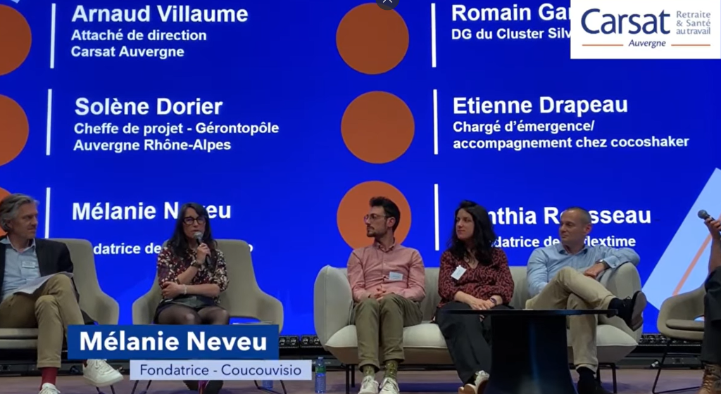 Coucou Visio à la table ronde CARSAT Auvergne sur le bien vieillir
