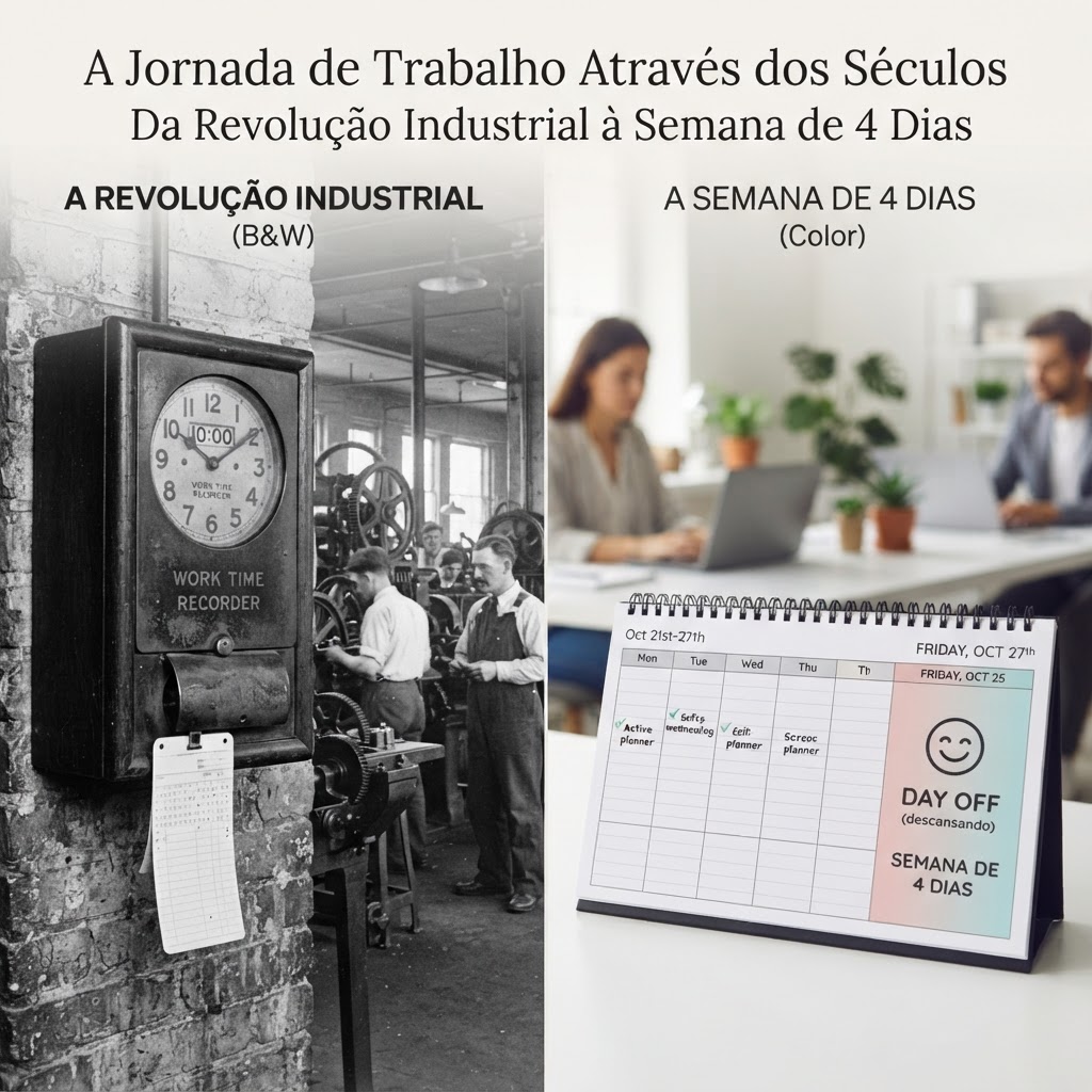 A Jornada de Trabalho Através dos Séculos: Da Revolução Industrial à Semana de 4 Dias