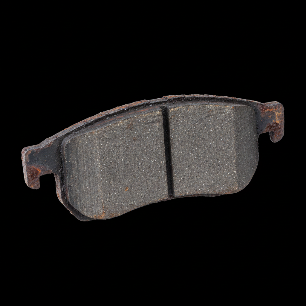 Worn brake pad