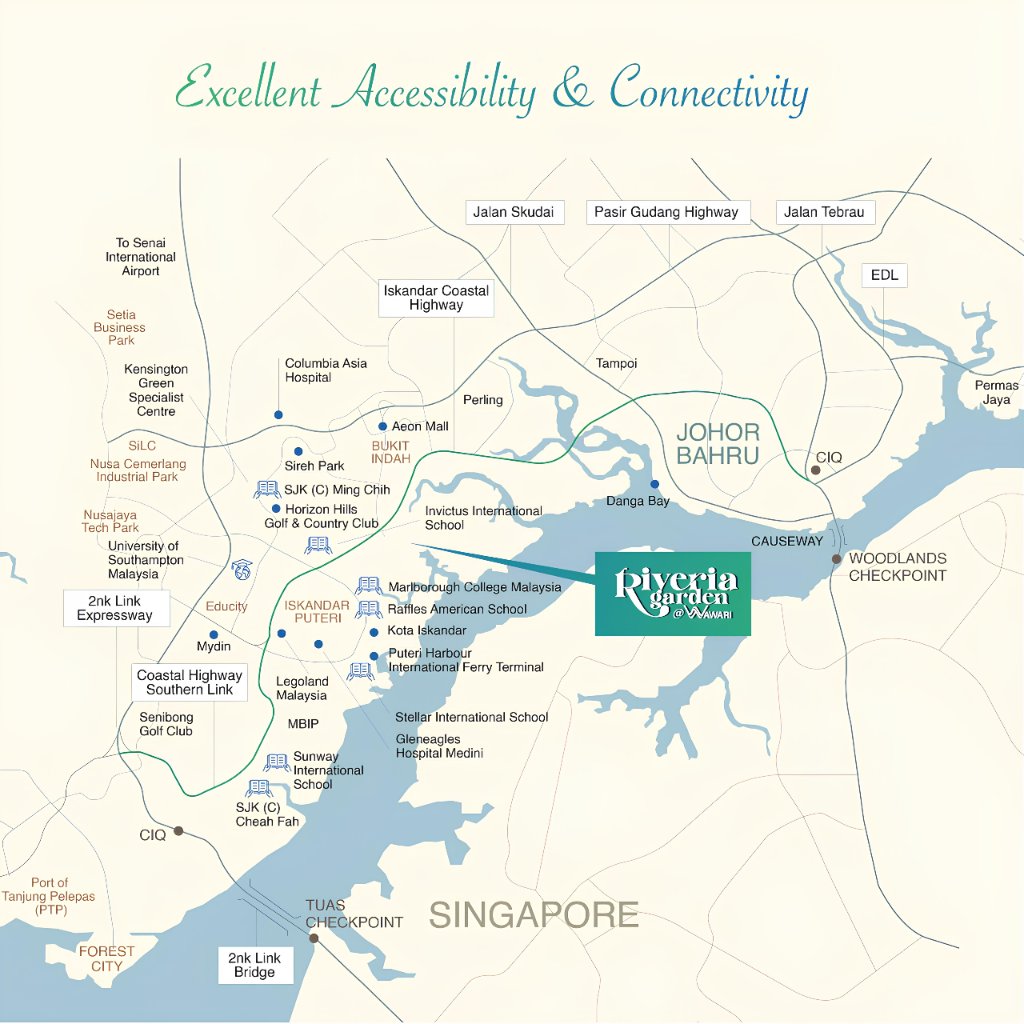 Riveria Garden @ Wawari Location Map - Johor Bahru
