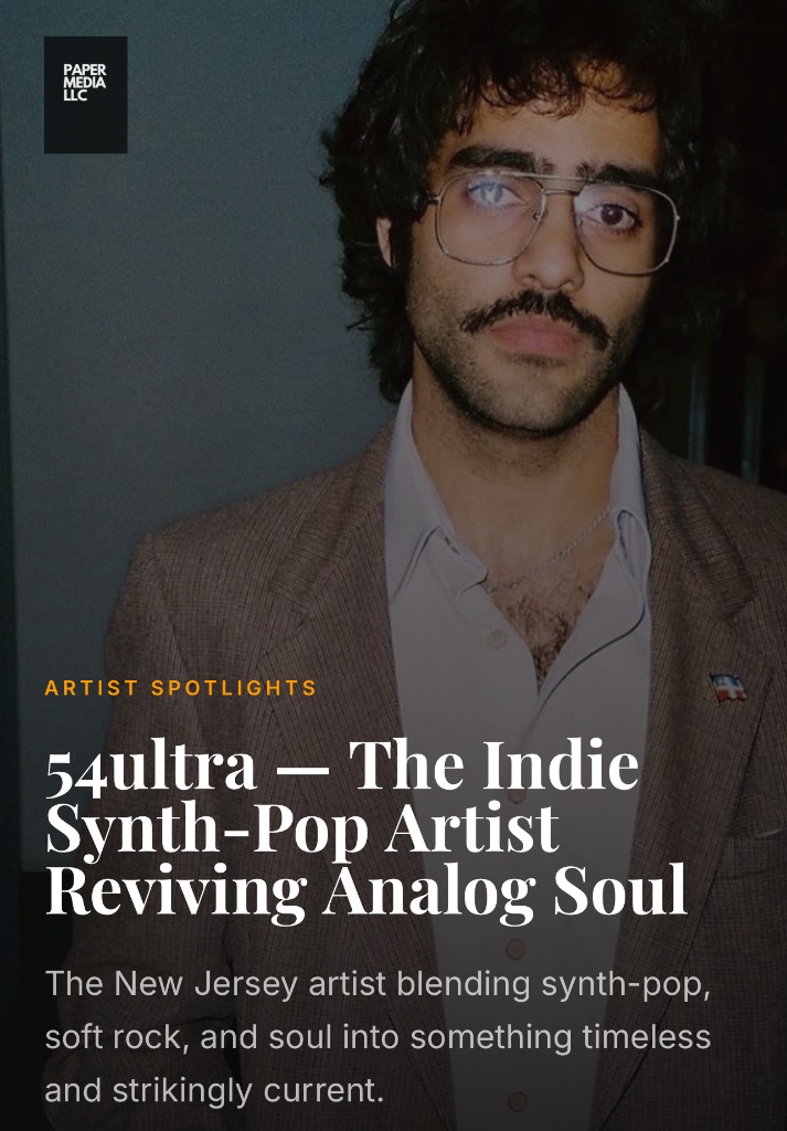 54ultra — The Indie Synth-Pop Artist Reviving Analog Soul
