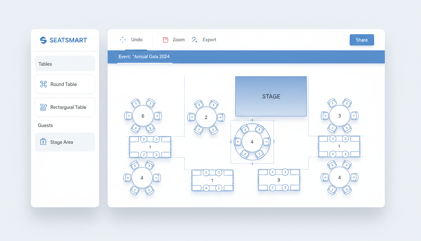 SeatFlow seating builder dashboard