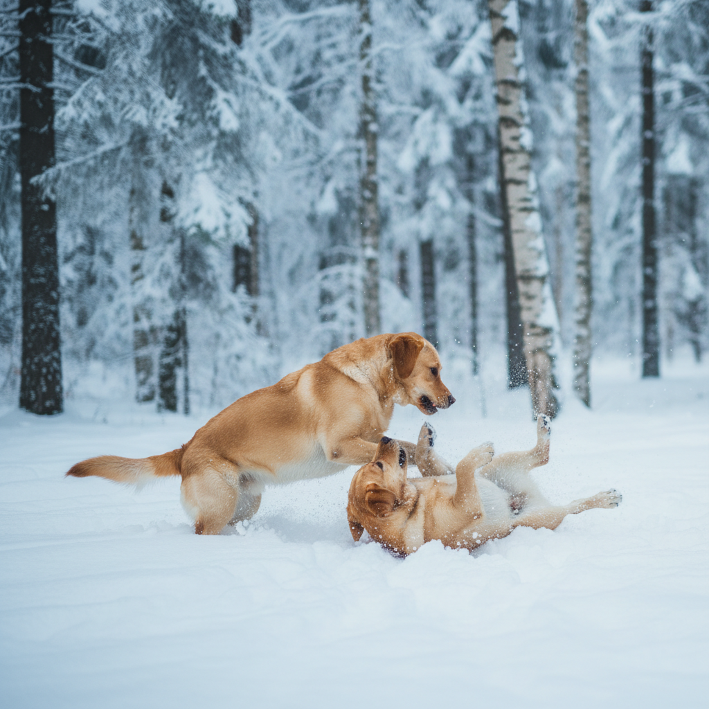 Dog in snow