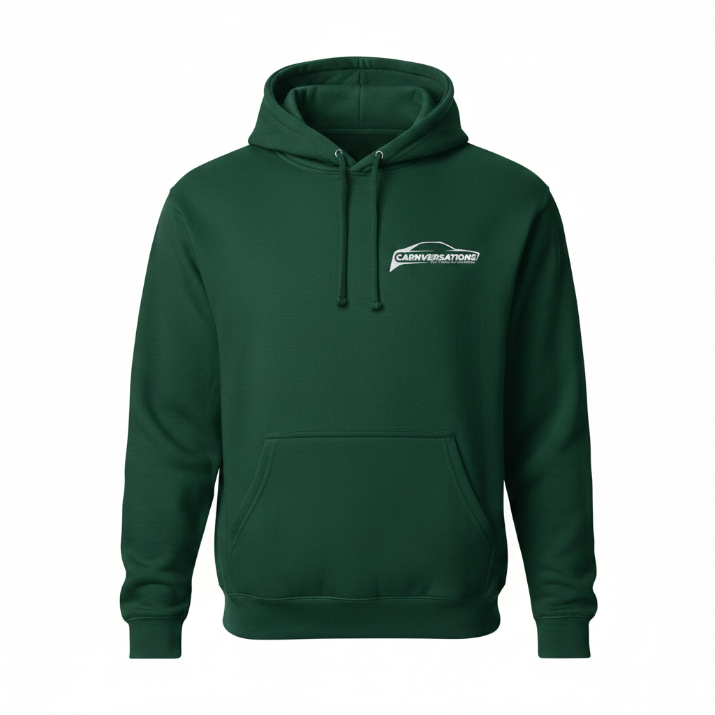 Carnversations Signature Hoodie (Mature) - Forest Green/White