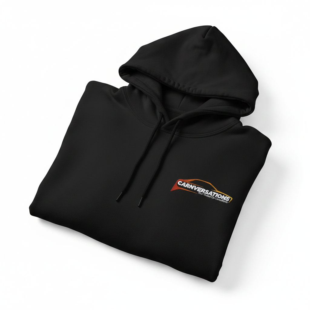Carnversations Classic Hoodie - Black (Orange Logo)
