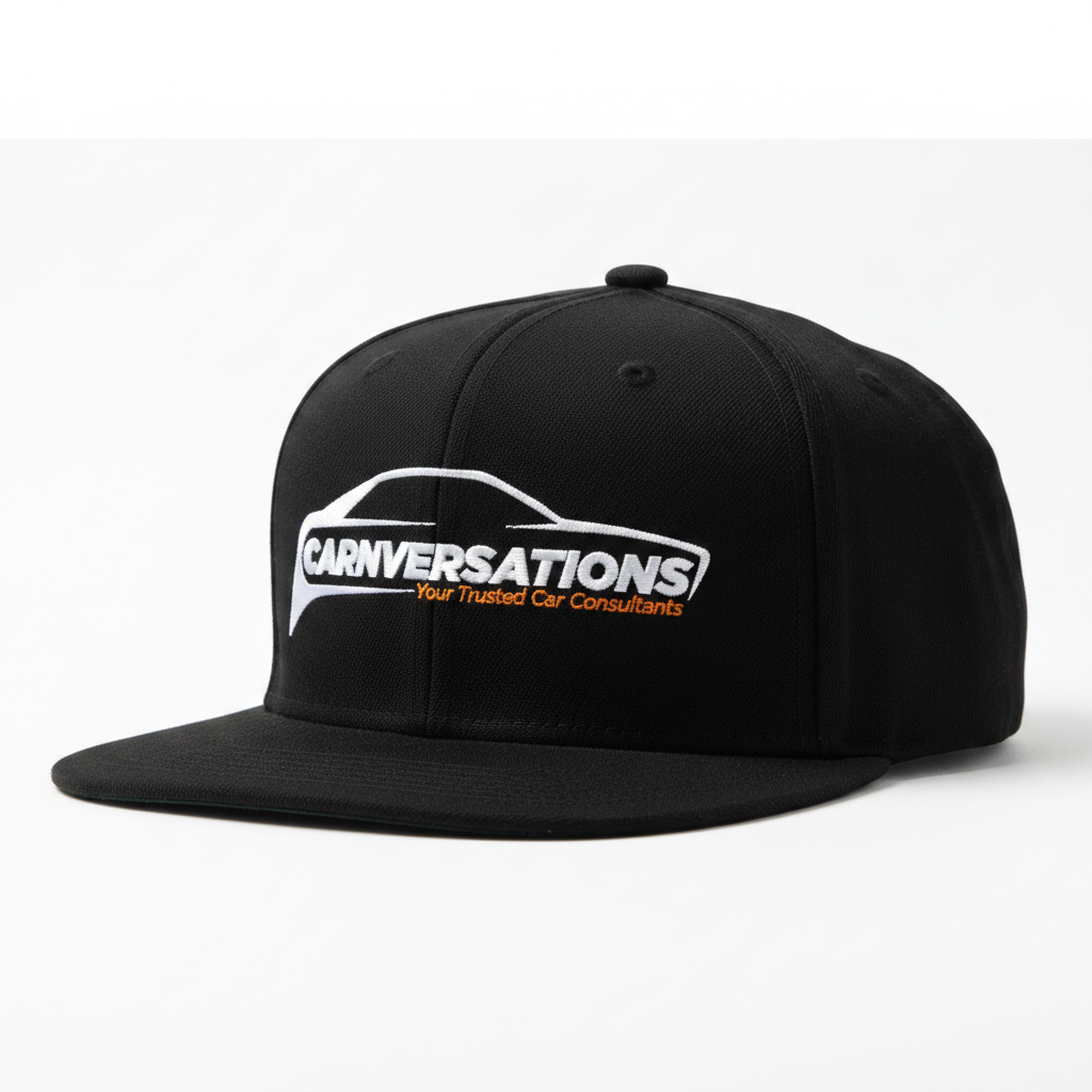 Carnversations Snapback Cap - Black (Orange Logo)