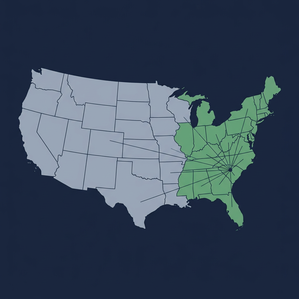 Supply chain logistics network map