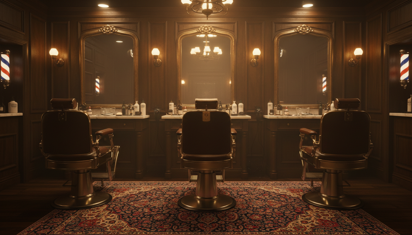 King Barbers luxury barbershop interior