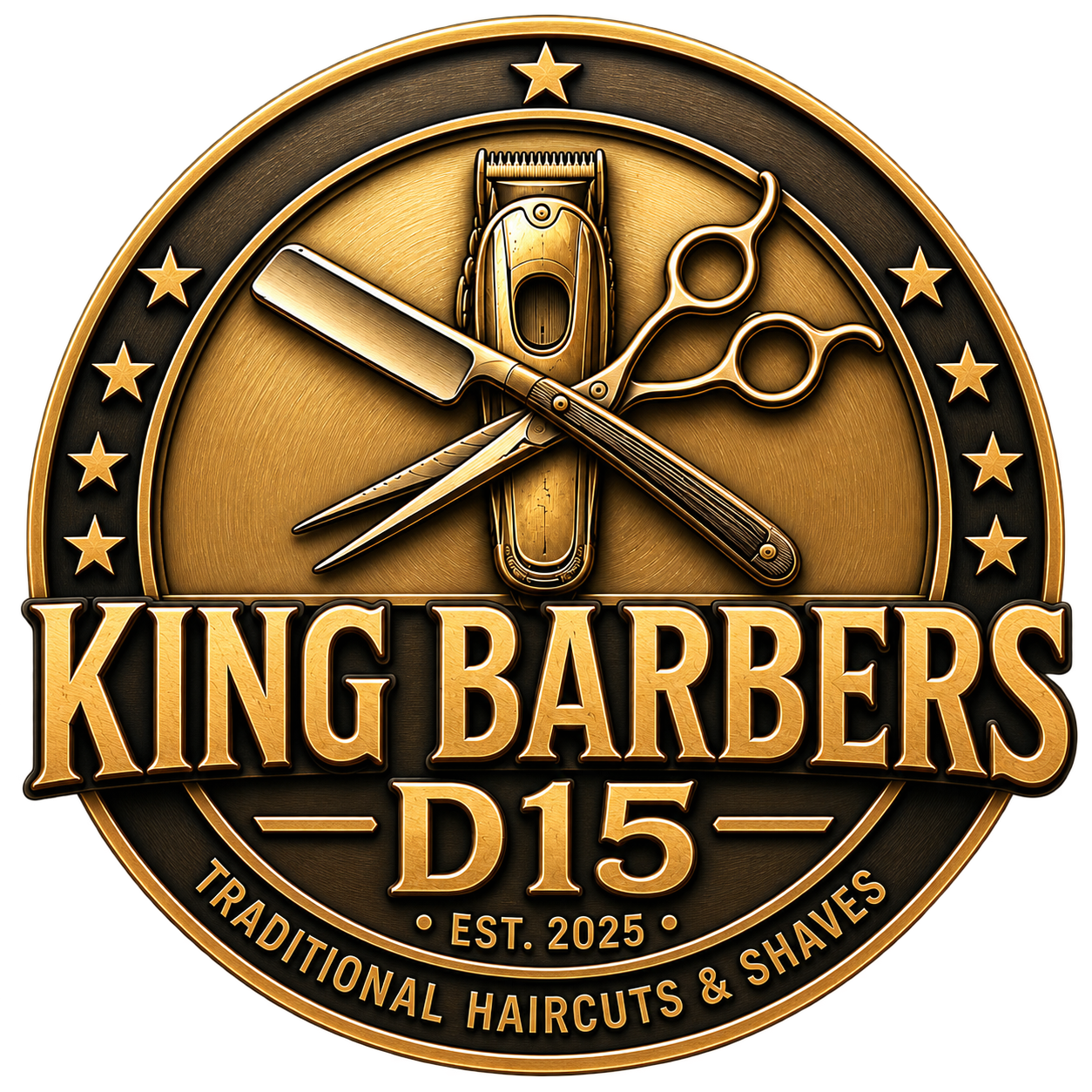 King Barbers D15 Logo