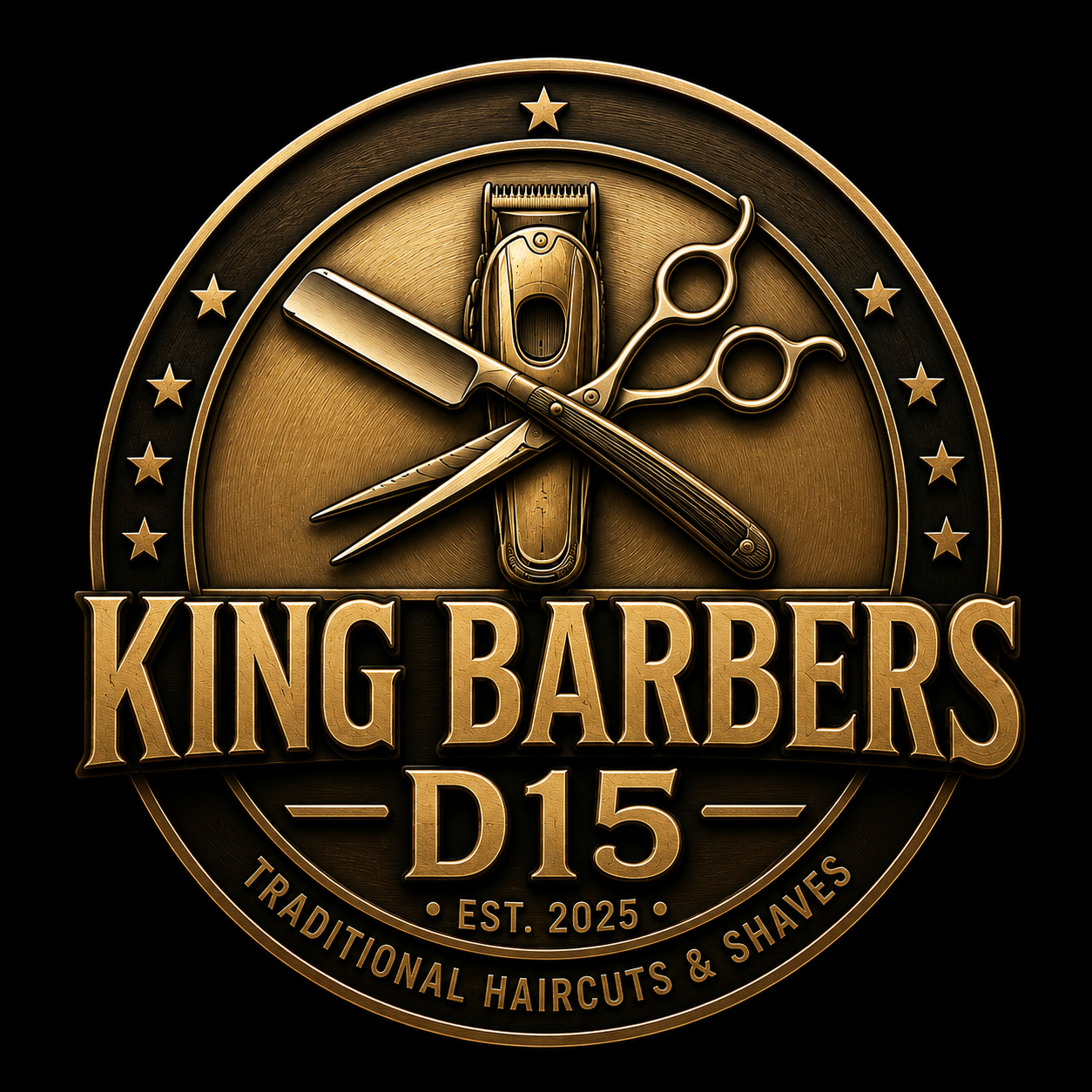 King Barbers D15 Logo