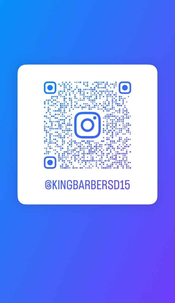 Instagram QR Code @kingbarbersd15