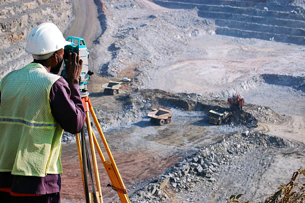 Geologist conducting a field survey at an exploration site