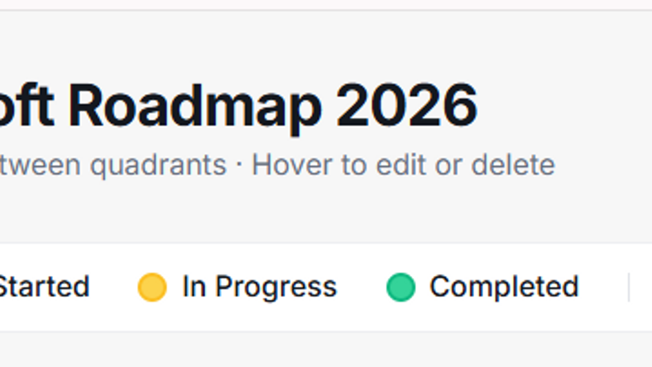 Roadmap Manager template preview