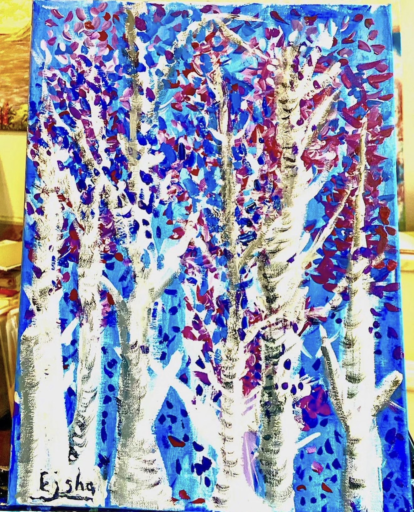 Birch Forest Painting