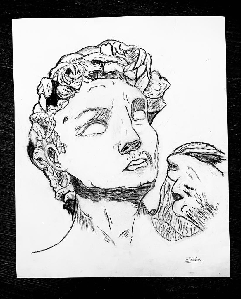 David Bust - Charcoal Study