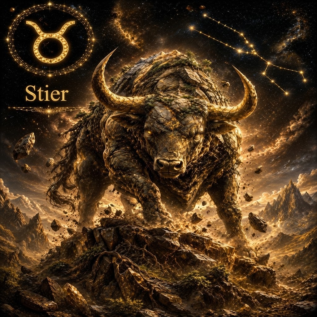 Stier – Sternbild-Illustration im Hochformat