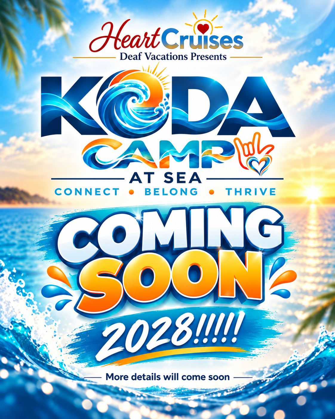 KODA Camp at Sea 2028 — Coming Soon flyer