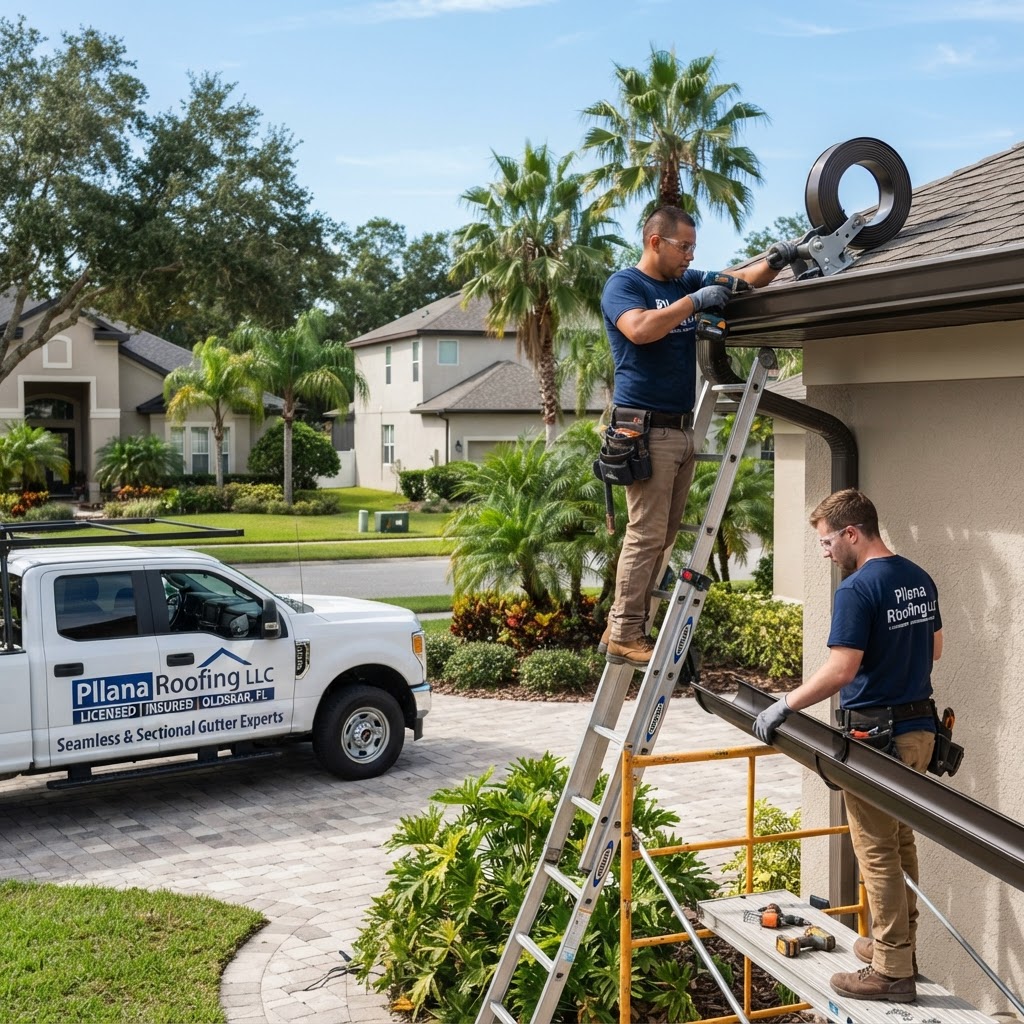 Seamless gutters vs sectional gutters in Florida — Oldsmar, FL