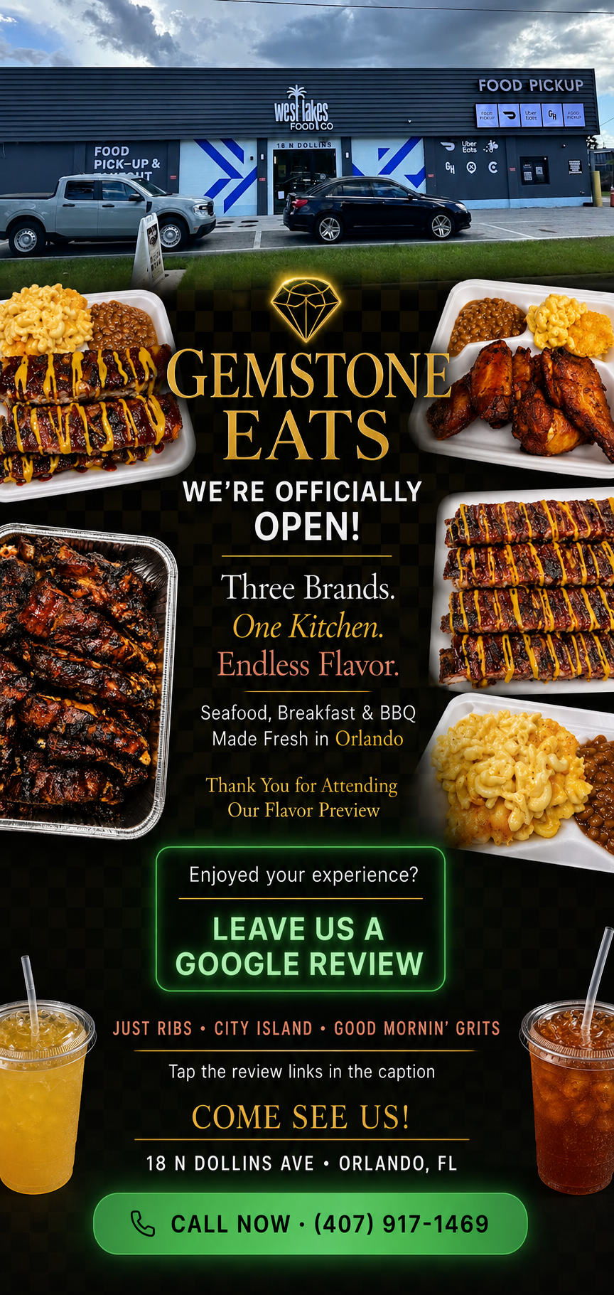 Gemstone Eats — Three Brands, One Kitchen