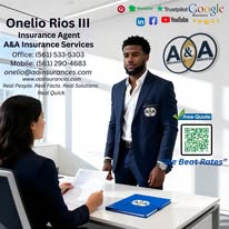 Onelio Rios III — A&A Insurance Services Business Card