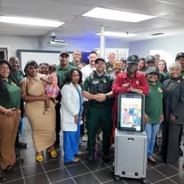 Community Group — Team Portrait with Kiosk