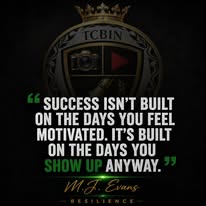 M.J. Evans — Resilience Quote: Show Up Anyway