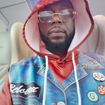 M.J. Evans — Portrait (Red Hoodie & Pins)