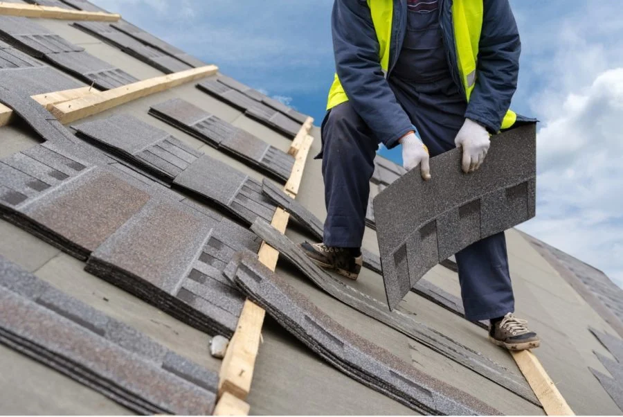 Roof repair work