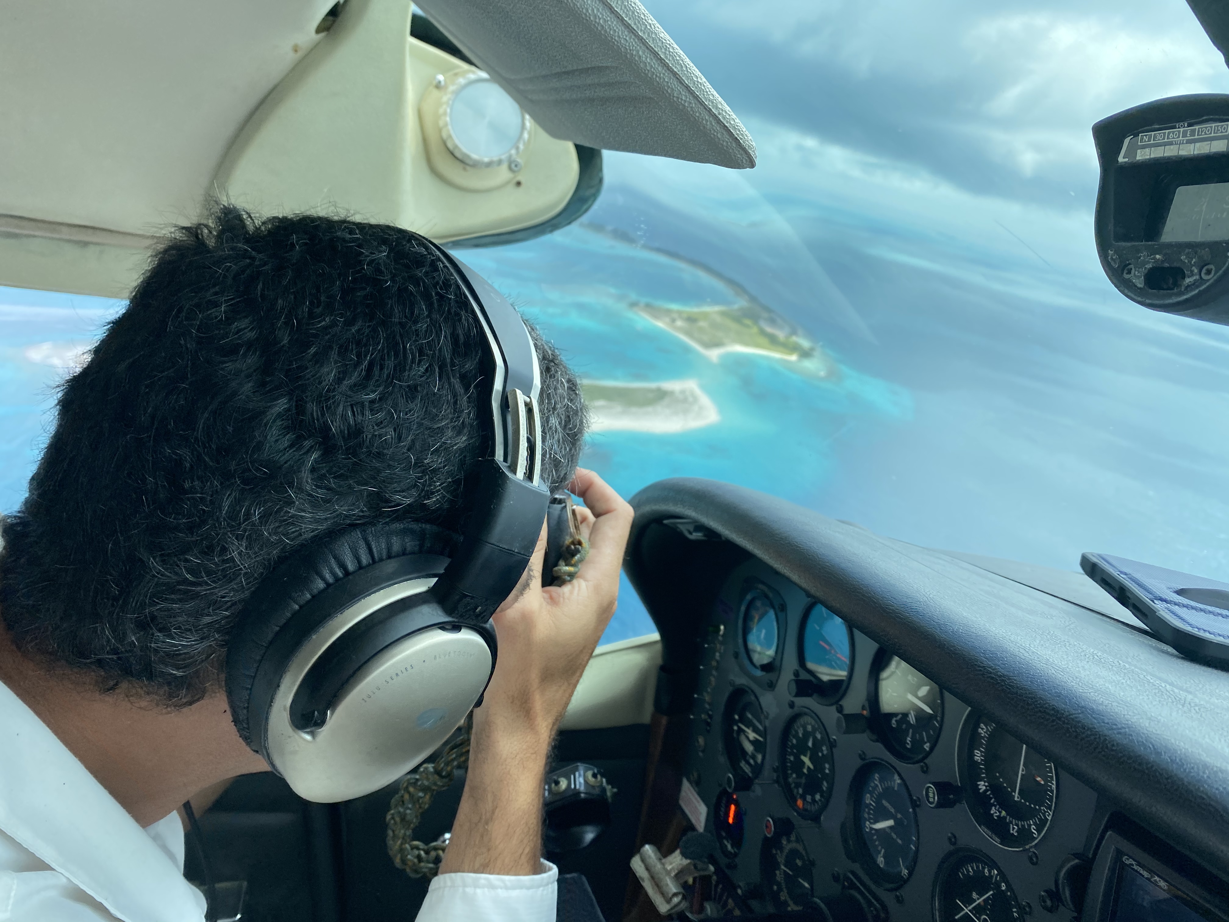 Ricardo Sanabria photographing from the cockpit