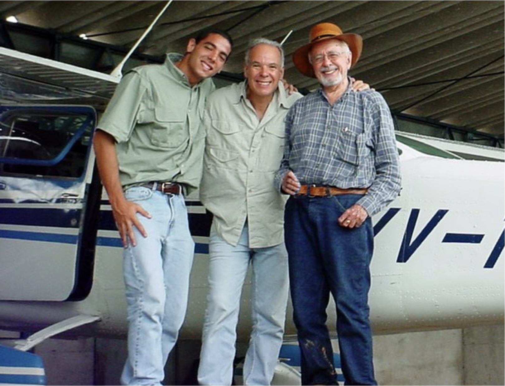 Three generations of the Sanabria aviation family