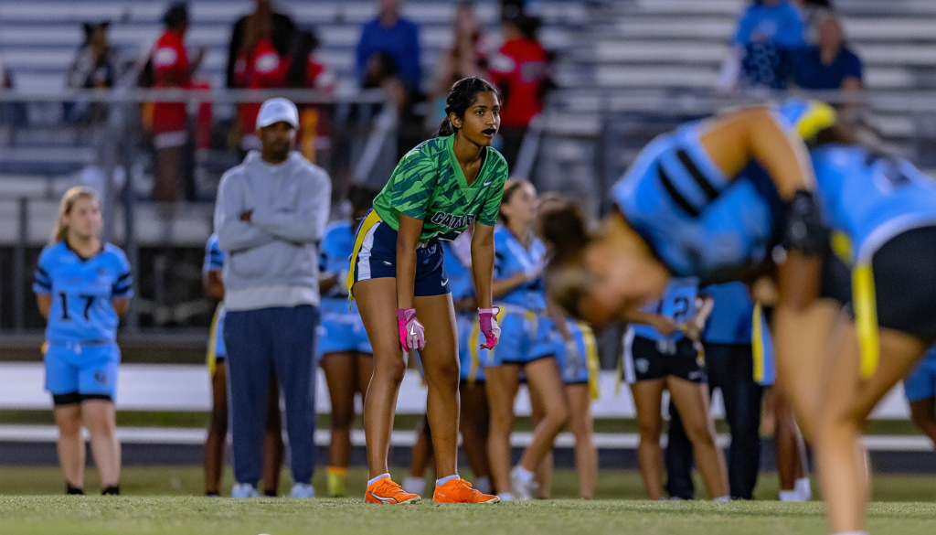 Locked in — focused and ready on the field