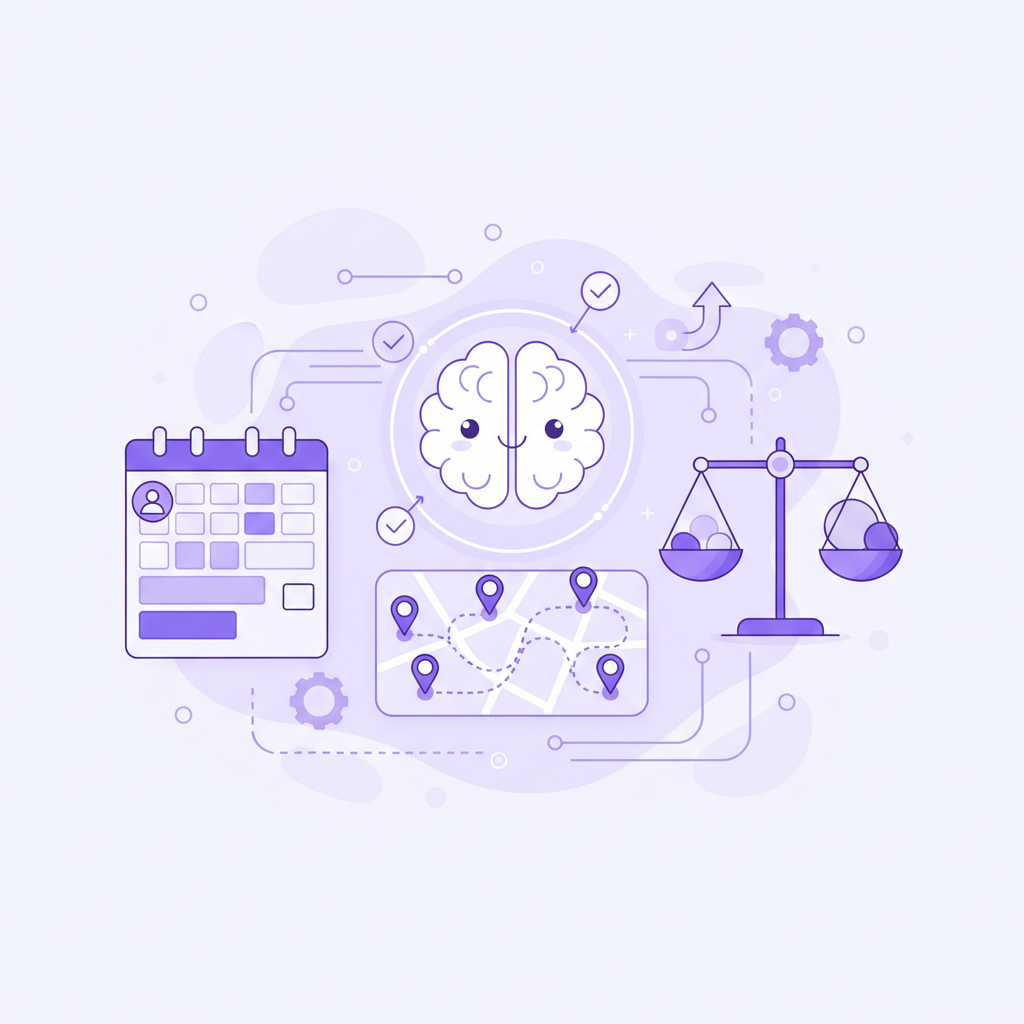 Constraint programming solving rosters, routing and scheduling
