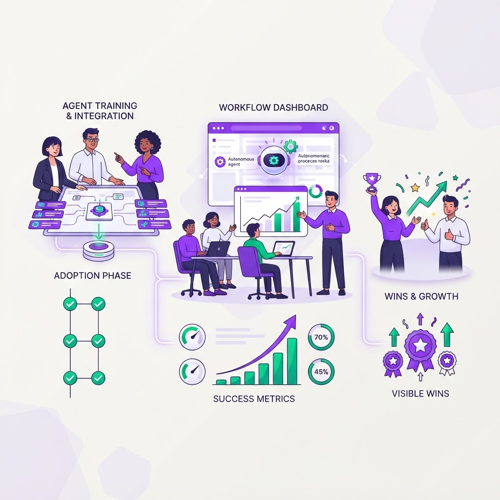 Change management: getting your team to actually use the agent