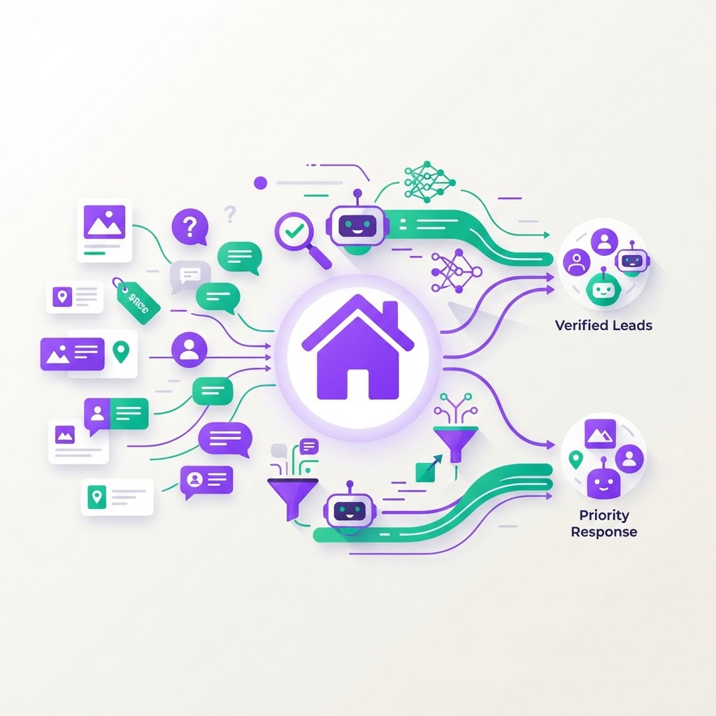 Real estate and property: agentic lead qualification, listings and enquiry handling