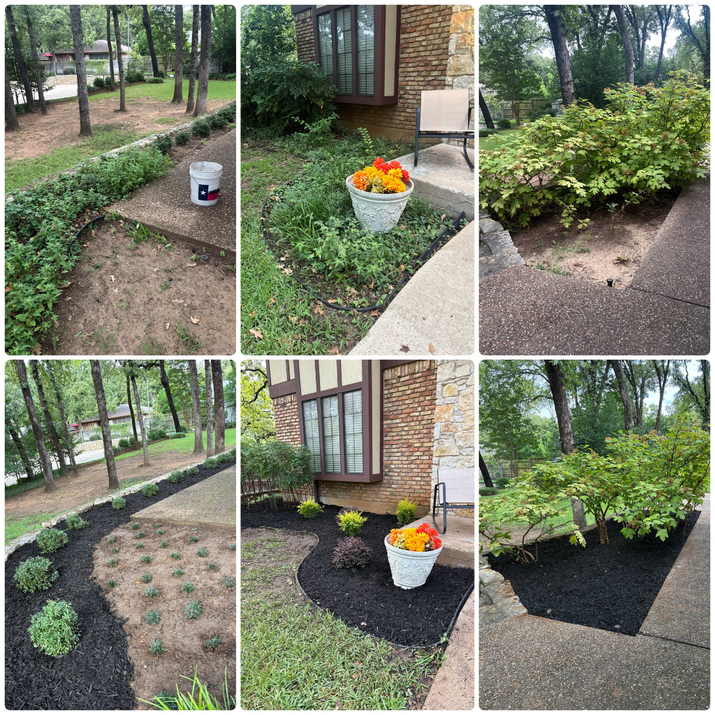 Mulch and flowerbed installation in Arlington TX